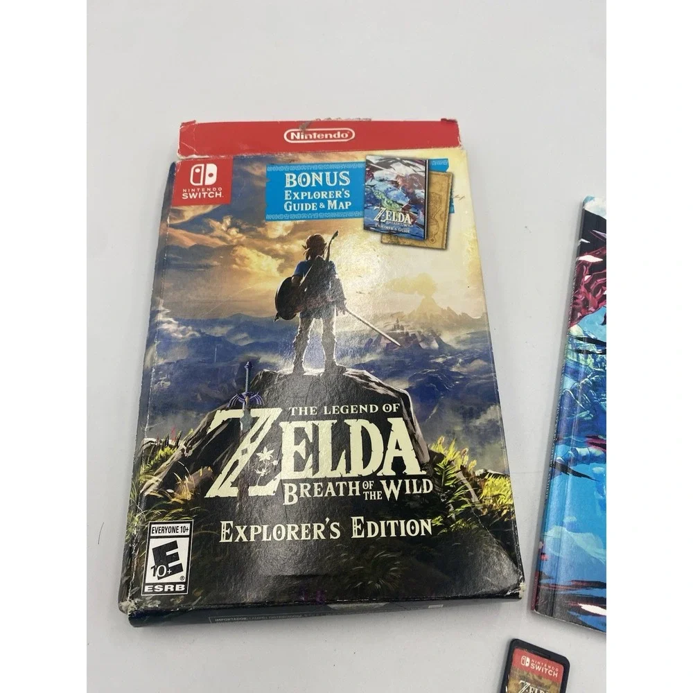 Legend Of Zelda Breath Of The Wild Switch Game, Explorers Guide, & Sleeve No Map